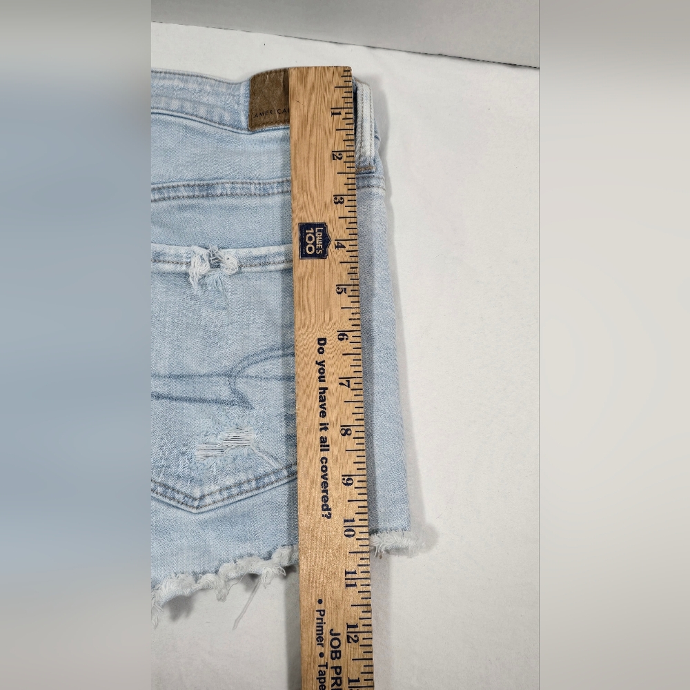 American Eagle Next Level Stretch Hi-Rise Shortie Shorts Distressed Women's 6 - Picture 8 of 12